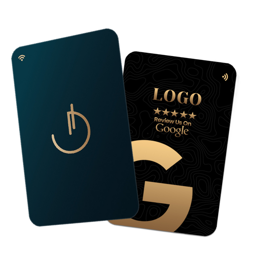 Custom NFC business card + google review card